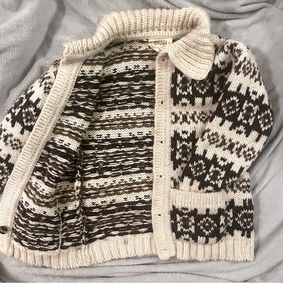 TUNDRA vintage 100% icelandic wool sweater/jacket - Picture 2 of 4